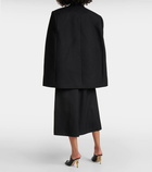 Wardrobe.NYC Double-breasted cropped virgin wool cape