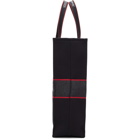 Alexander McQueen Black and Red Selvedge East West Tote