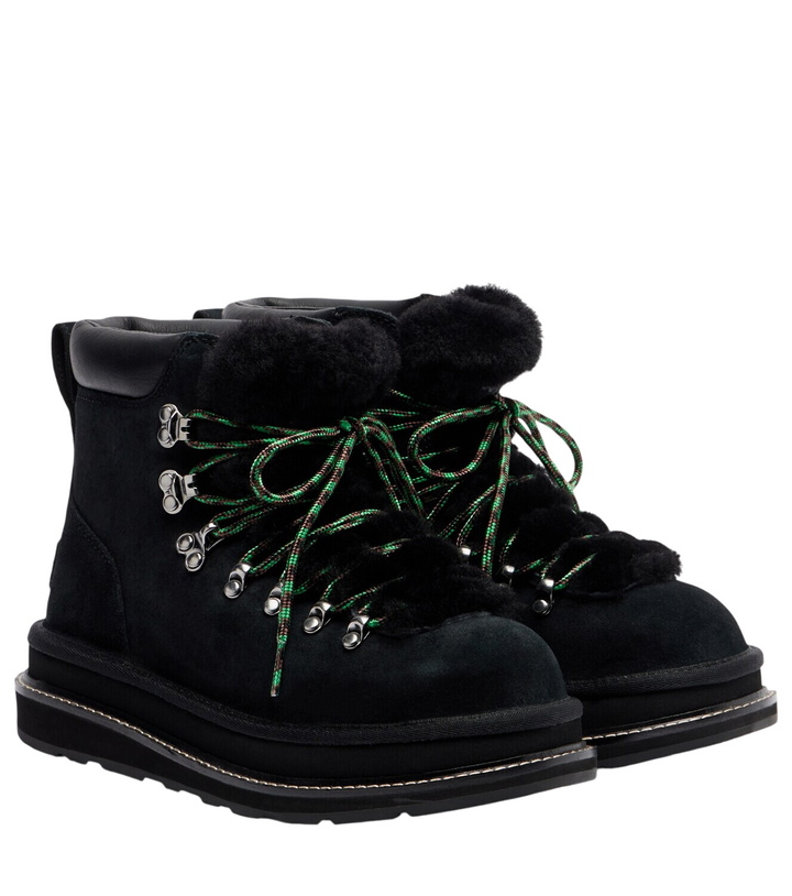 Photo: Sacai x UGG suede and shearling hiking boots
