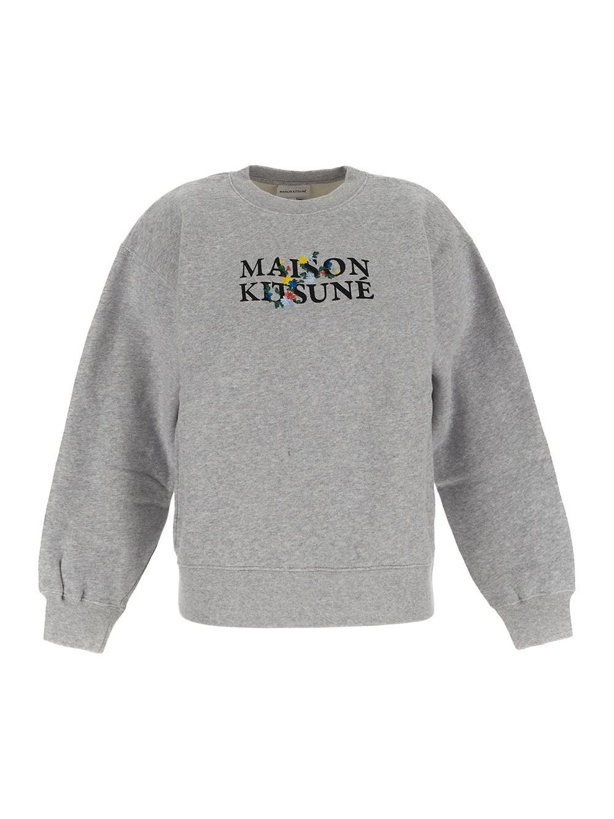 Photo: Maison Kitsune' Floral Logo Embroidery Sweatshirt