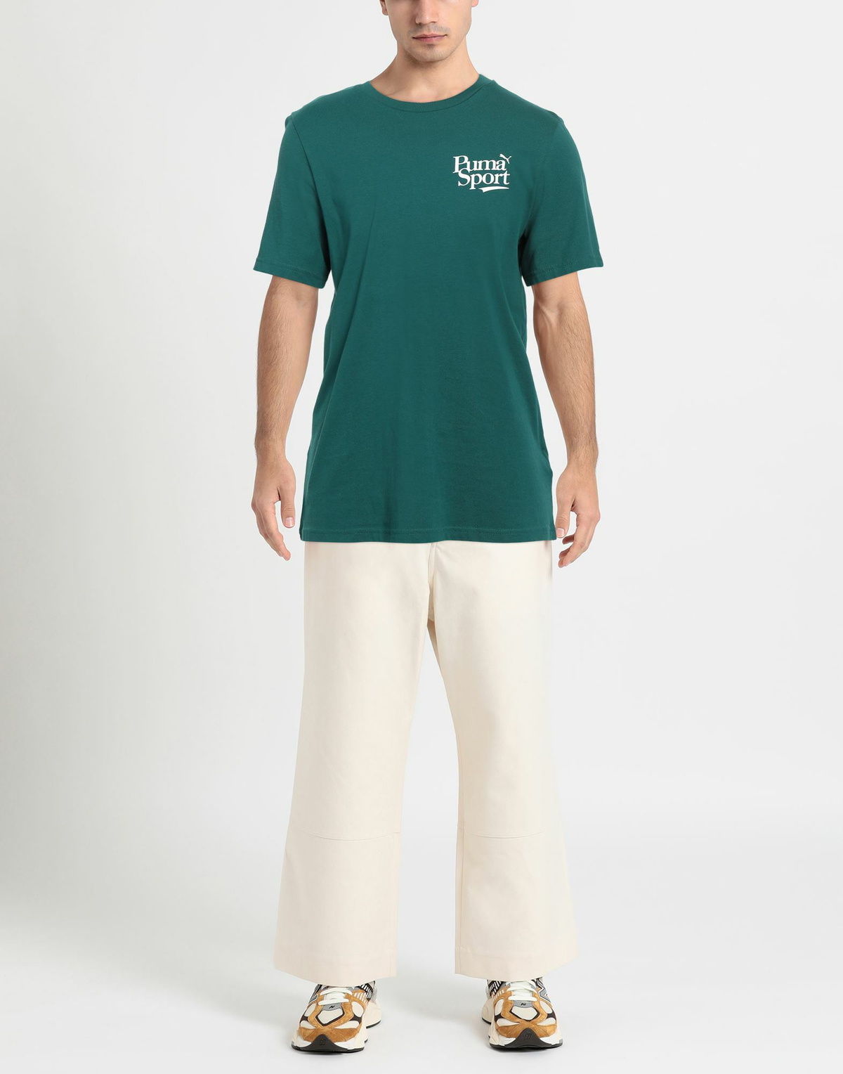 Puma Mens T-shirt Emerald in Green