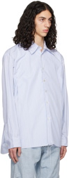 Camiel Fortgens White & Blue Pocket Shirt