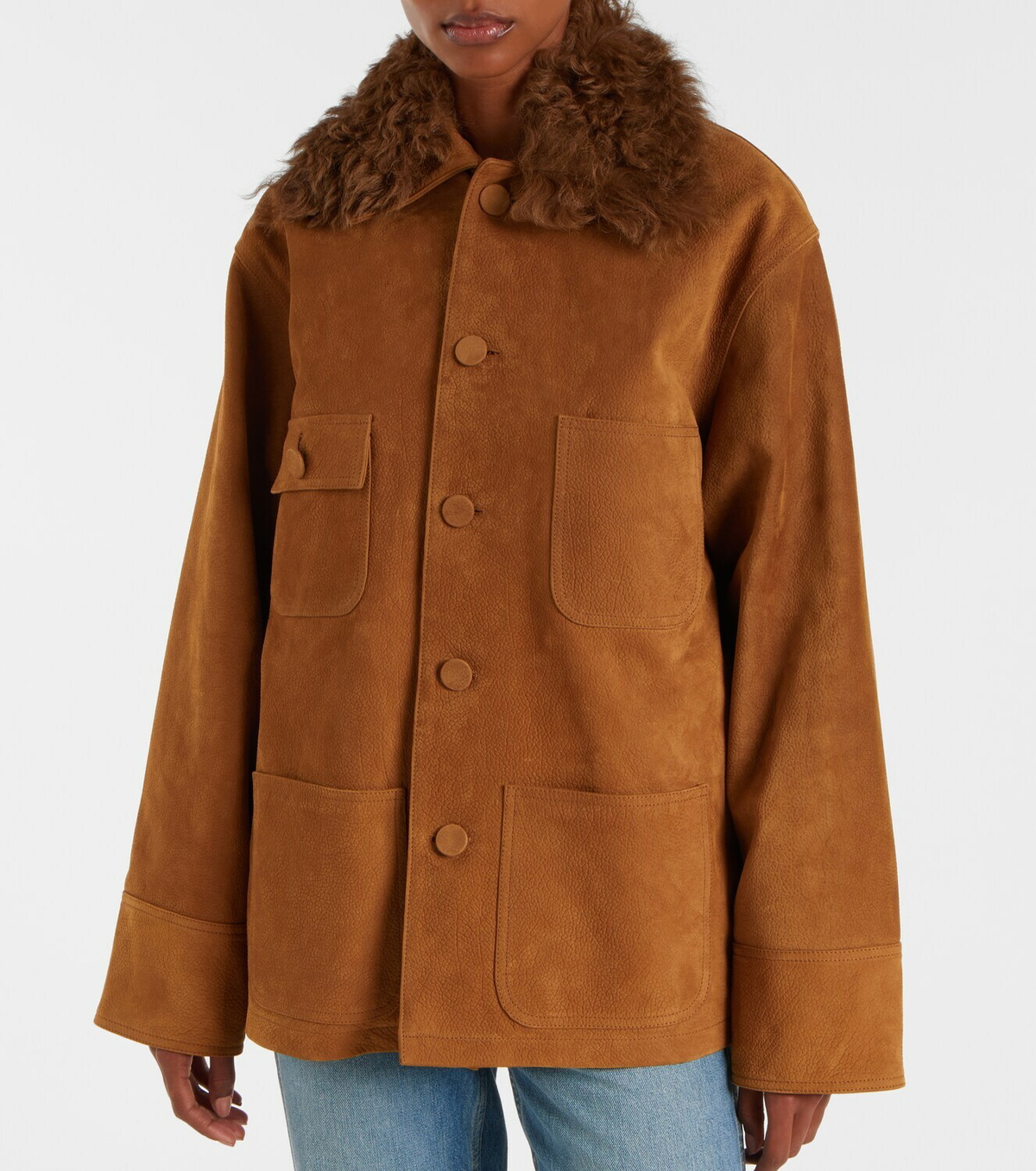 Plan C Oversized leather jacket