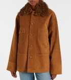 Plan C Oversized leather jacket