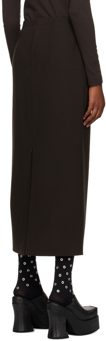 Maiden Name Brown Alice Midi Skirt