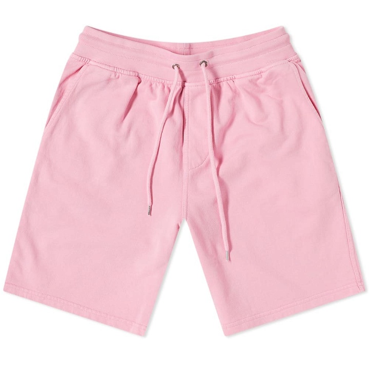 Photo: Colorful Standard Men's Classic Organic Sweat Short in Flamingo Pink