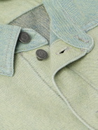 MANAAKI - Patchwork Denim Shirt - Green
