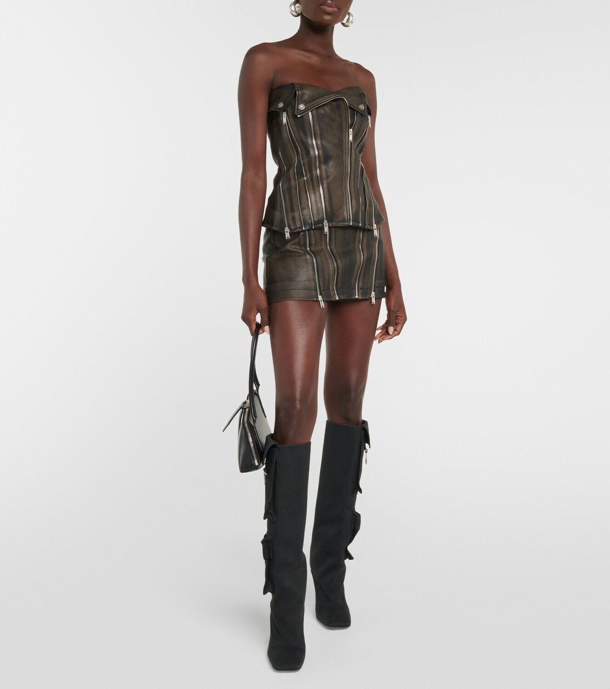 Dion Lee Strapless leather top