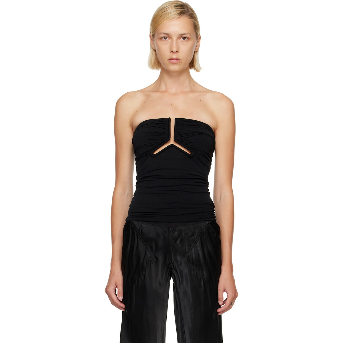 Rick Owens Black Alannah Prong Bustier Top