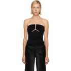 Rick Owens Black Alannah Prong Bustier Top