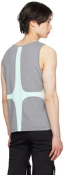 STRONGTHE Gray Paneled Tank Top