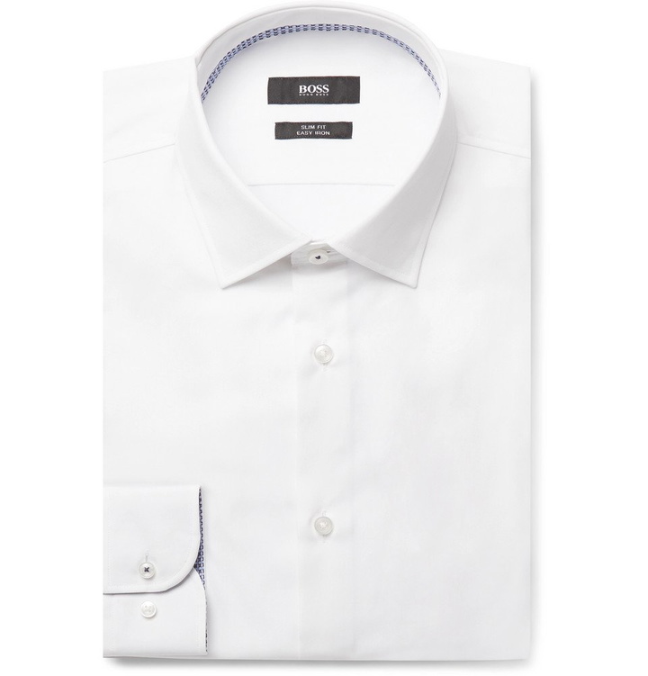 Photo: Hugo Boss - White Jesse Slim-Fit Cotton-Poplin Shirt - Men - White