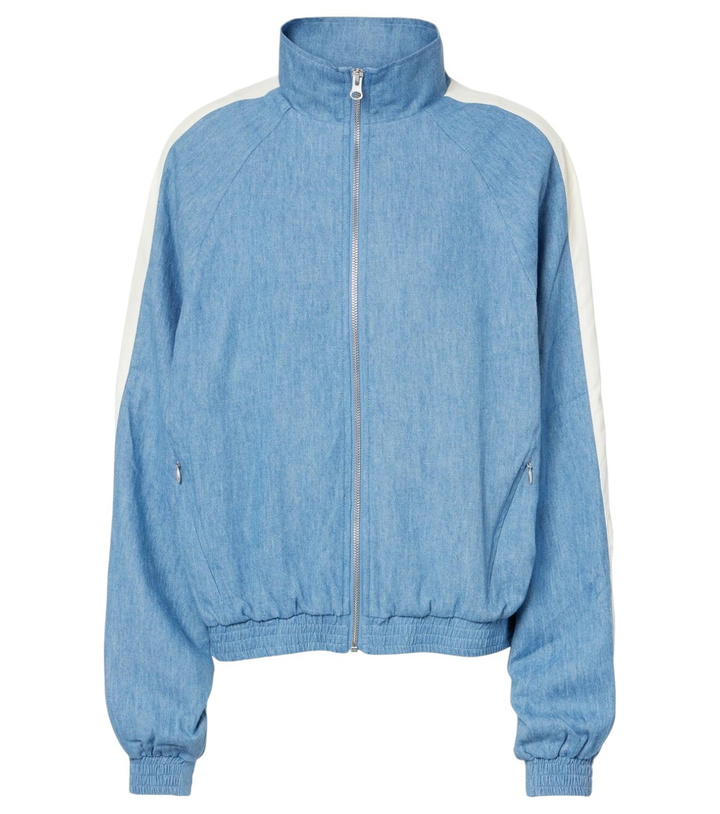 Photo: The Upside Oracle Elias hemp and cotton chambray track jacket