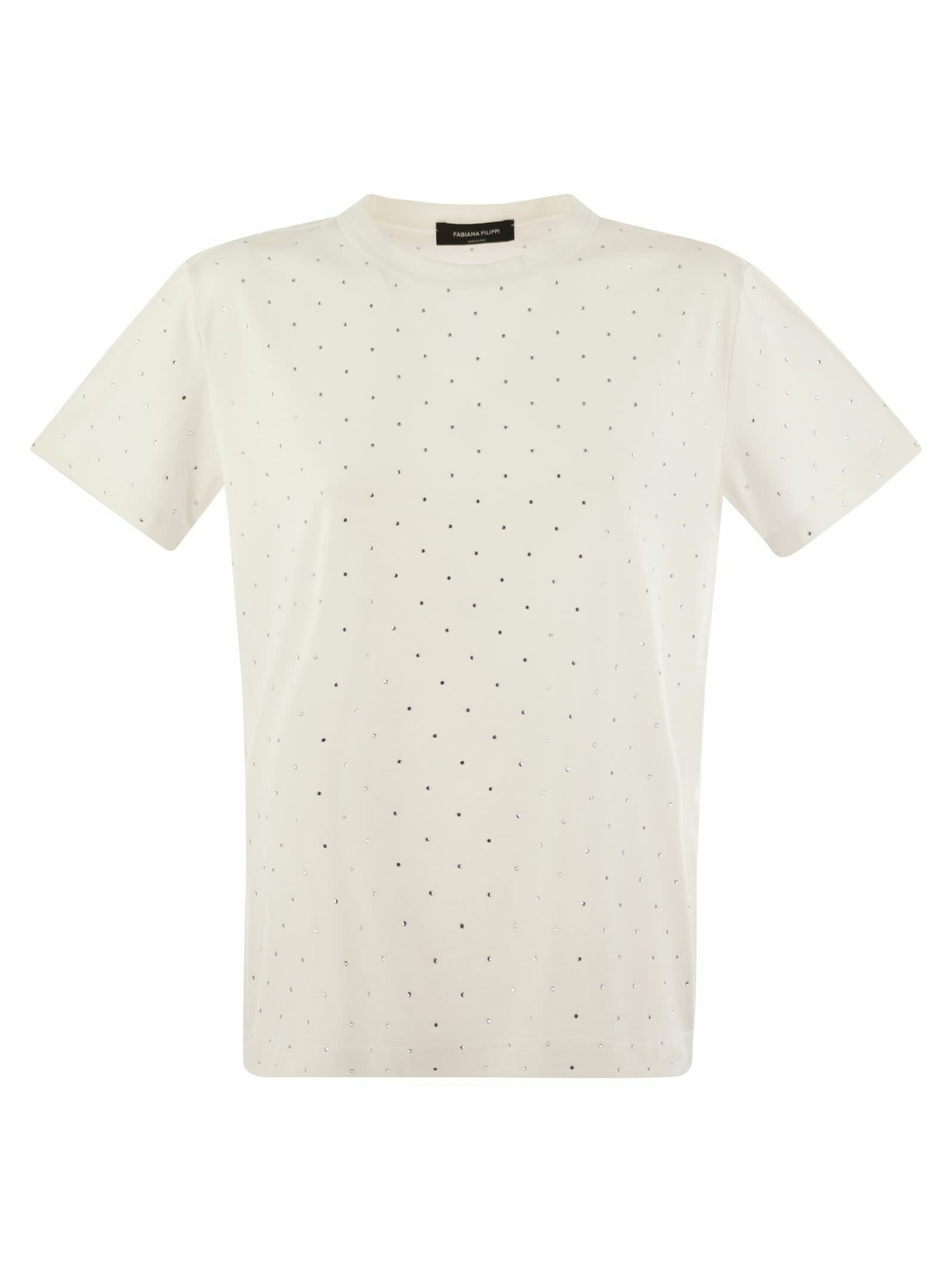 Tシャツ・カットソー FABIANA FILIPPI Ribbed jersey polo shirt (MAD275F507 0142) Fabiana Filippi Ribbed Jersey Polo Shirt Fabiana Filippi