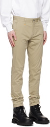 BOSS Beige Slim-Fit Trousers