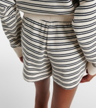Velvet Amy striped cotton jersey shorts