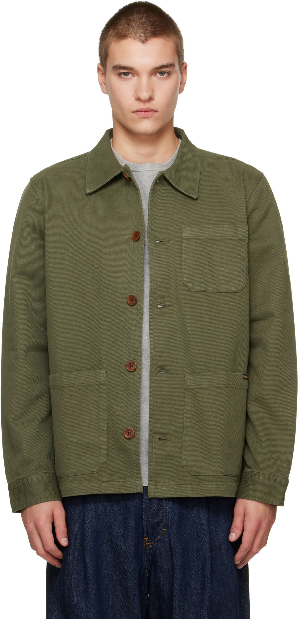 Nudie Jeans Khaki Barney Worker Jacket