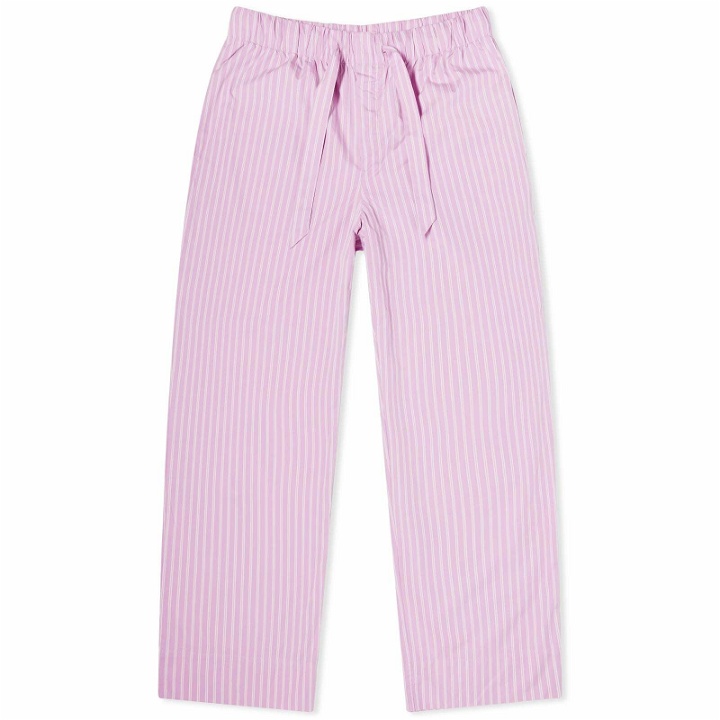 Photo: Tekla Fabrics Tekla Sleep Pant in Purple Pink Stripes