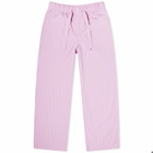 Tekla Fabrics Tekla Sleep Pant in Purple Pink Stripes