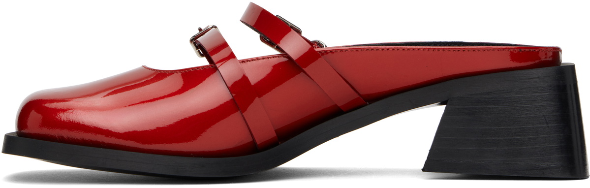 Justine Clenquet Red Andie Mules