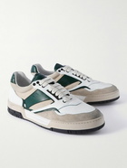 Rhude - Racing Distressed Suede and Leather Sneakers - White