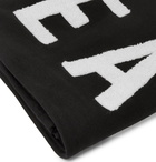 Fear of God - Logo-Appliquéd Loopback Cotton-Jersey Blanket - Black