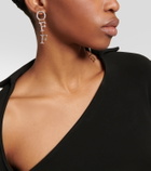 Off-White Crystal-embellished logo earrings