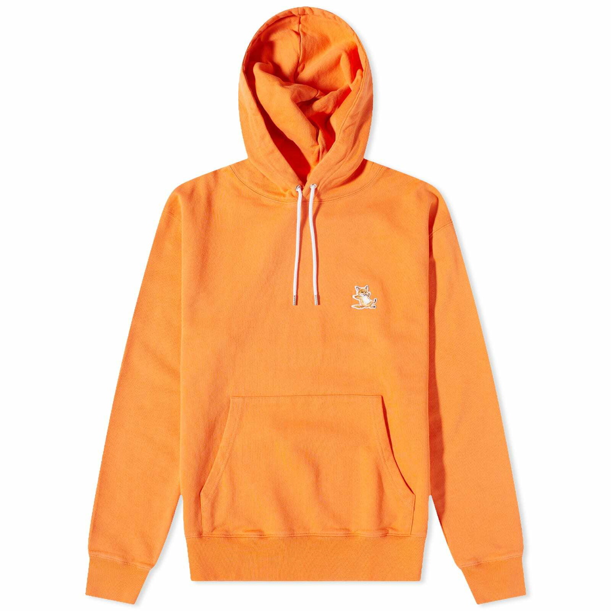 Maison Kitsuné Men's Chillax Fox Patch Classic Hoodie in Neon