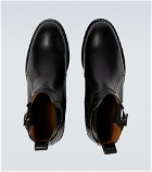 Burberry - Monogram leather Chelsea boots