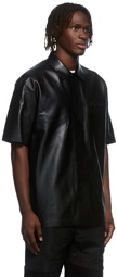 Off-White Black Boxy Leather Shirt
