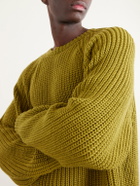 BODE - Merton Cotton and Wool-Blend Sweater - Green