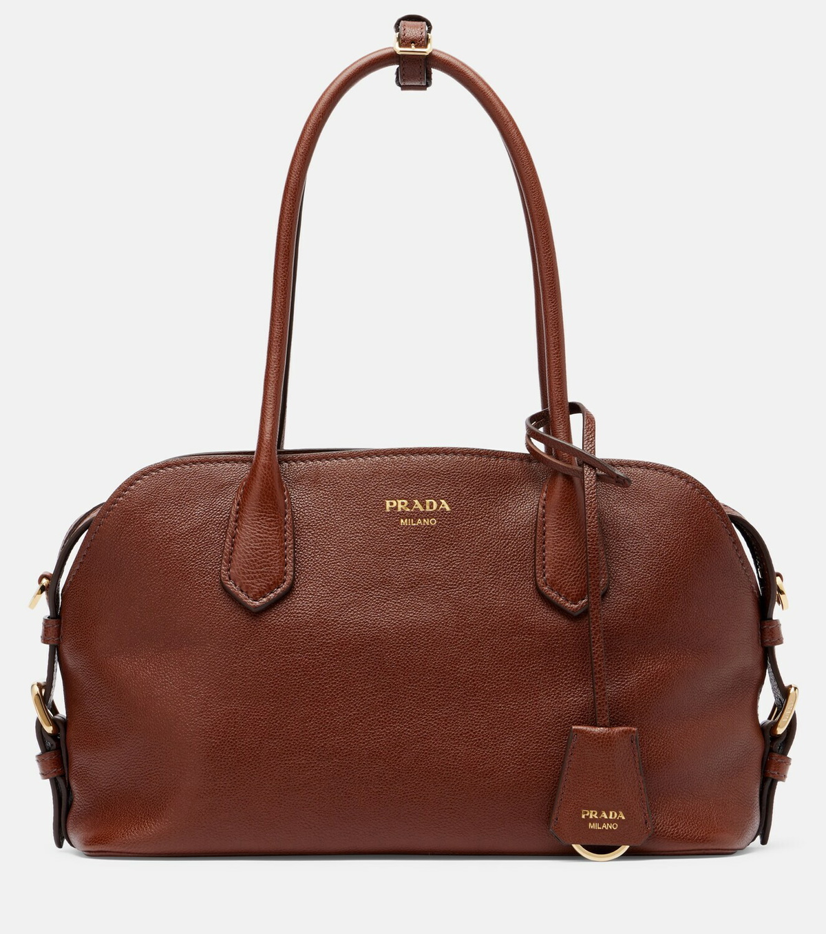 Prada Prada Signet Medium leather bowling bag