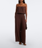 Melissa Odabash Naomie strapless cotton jumpsuit