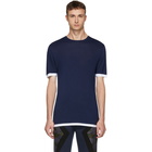 Neil Barrett Blue and White Double T-Shirt