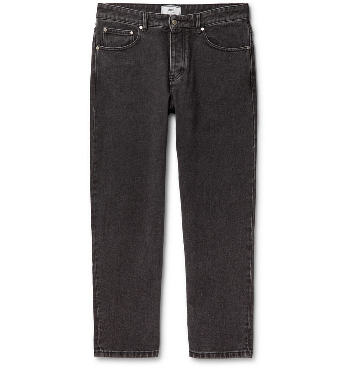 Photo: AMI - Tapered Washed Denim Jeans - Black