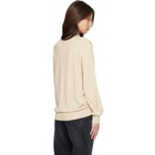 Acne Studios Beige Layered Silk Knit Polo