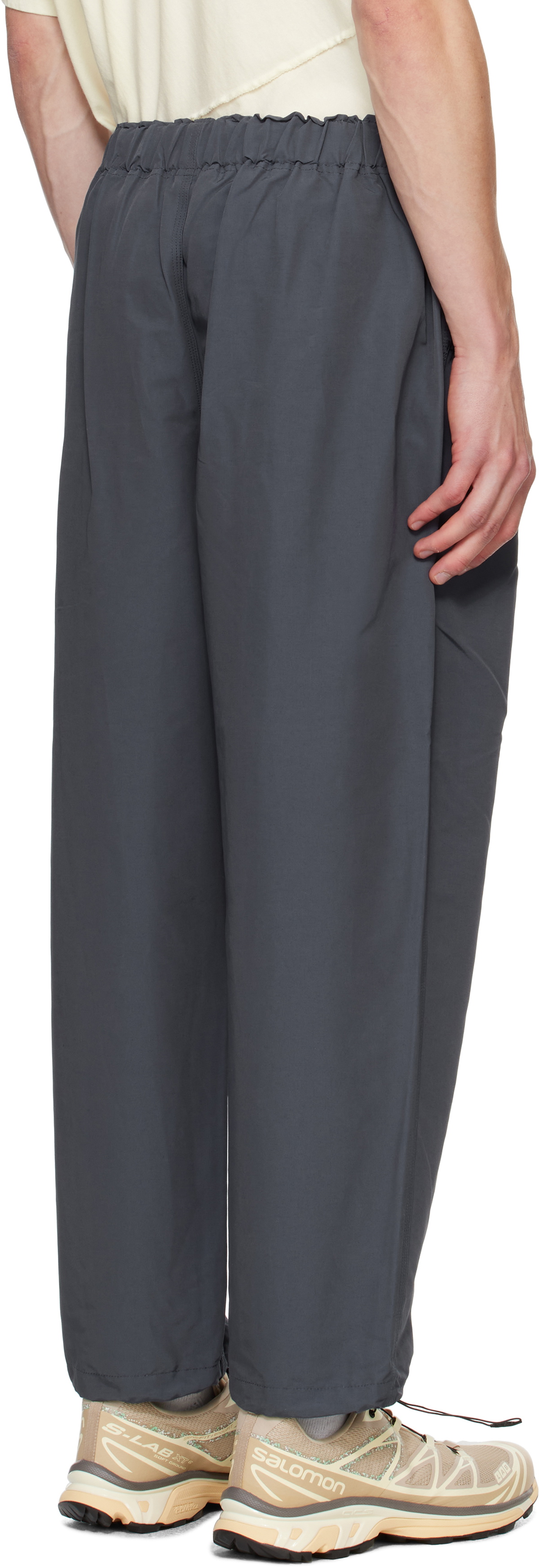 South2 West8 Gray Belted C.S Trousers