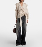 Acne Studios Bow-detail cutout blouse