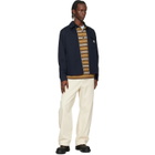 Moncler Navy Cotton Blend Gabardine Shirt Jacket