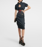 Vivienne Westwood Cropped denim cutout top