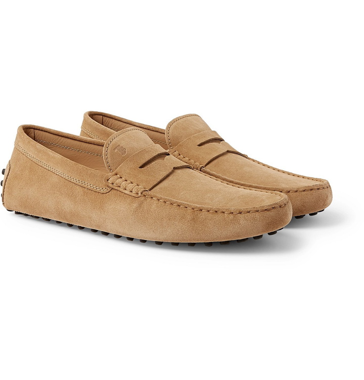 Photo: Tod's - Gommino Suede Driving Shoes - Neutrals