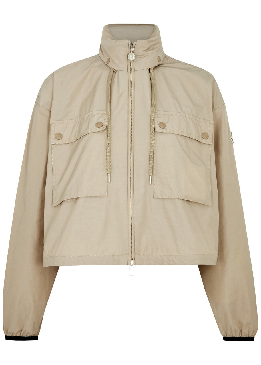 Moncler Leda Poplin Nylon Jacket Beige Moncler