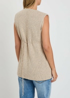 Calvin Klein Iggy Knit Silk top Beige