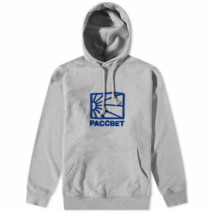 Photo: PACCBET Men's Logo Popover Hoody in Grey