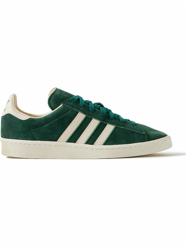 Photo: adidas Originals - Campus 80s Leather-Trimmed Suede Sneakers - Green