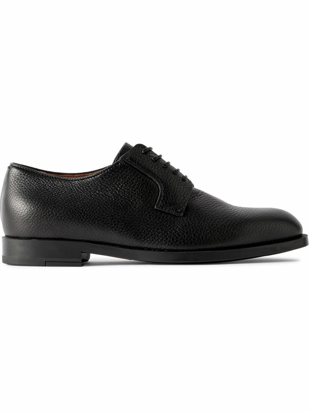 Photo: Zegna - New Classic Flex Full-Grain Leather Derby Shoes - Black