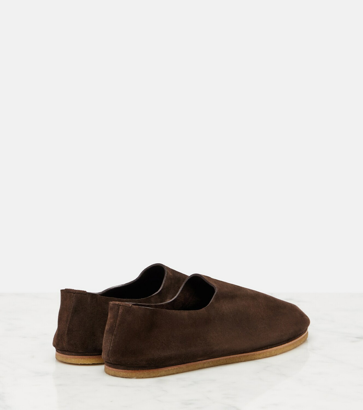 The Row Perrick suede ballet flats