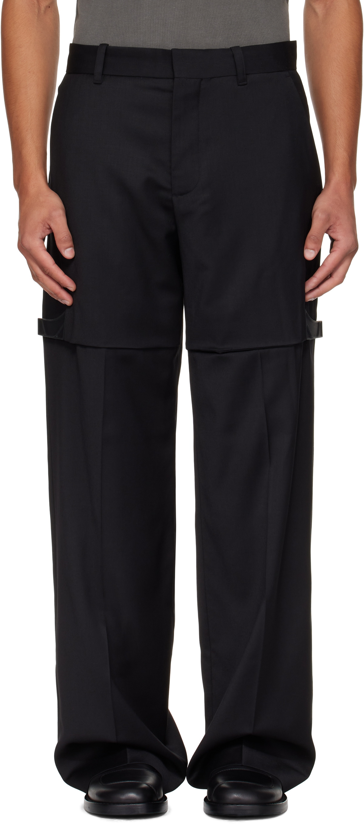 HELIOT EMIL Black Stratum Cargo Pants Heliot Emil