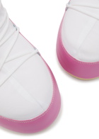 Moon Boot Icon Padded Nylon Snow Boots Pink And White 3638 (IT36 38 / UK3