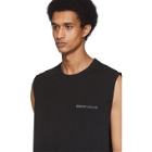 Robert Geller SSENSE Exclusive Black Logo Sleeveless T-Shirt